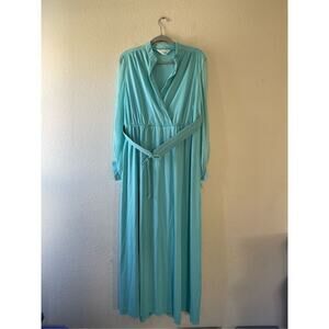 Vintage women’s 70s maxi gown size xl with waist‎ belt